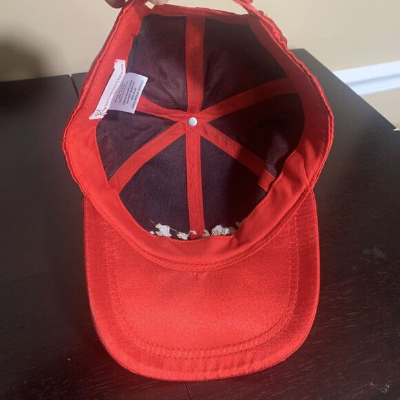 Red Satin Christmas Hat Cap Sleigh’n It Strapback "Collectioneighteen" - Picture 6 of 8
